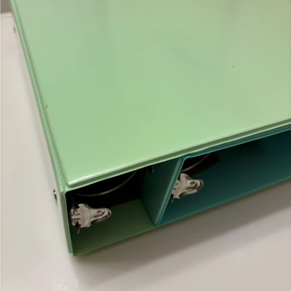 New 3 Set 2 Inch 3 Ring Binders Pastel Colors Blue Green